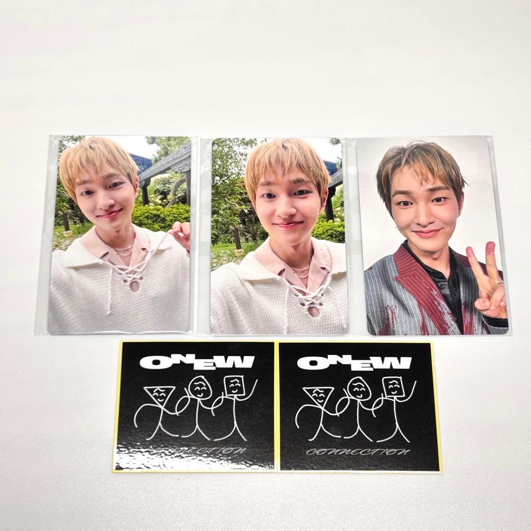 ONEW 購入特典　トレカ　３種　コンプ　セルフィー　ステッカー