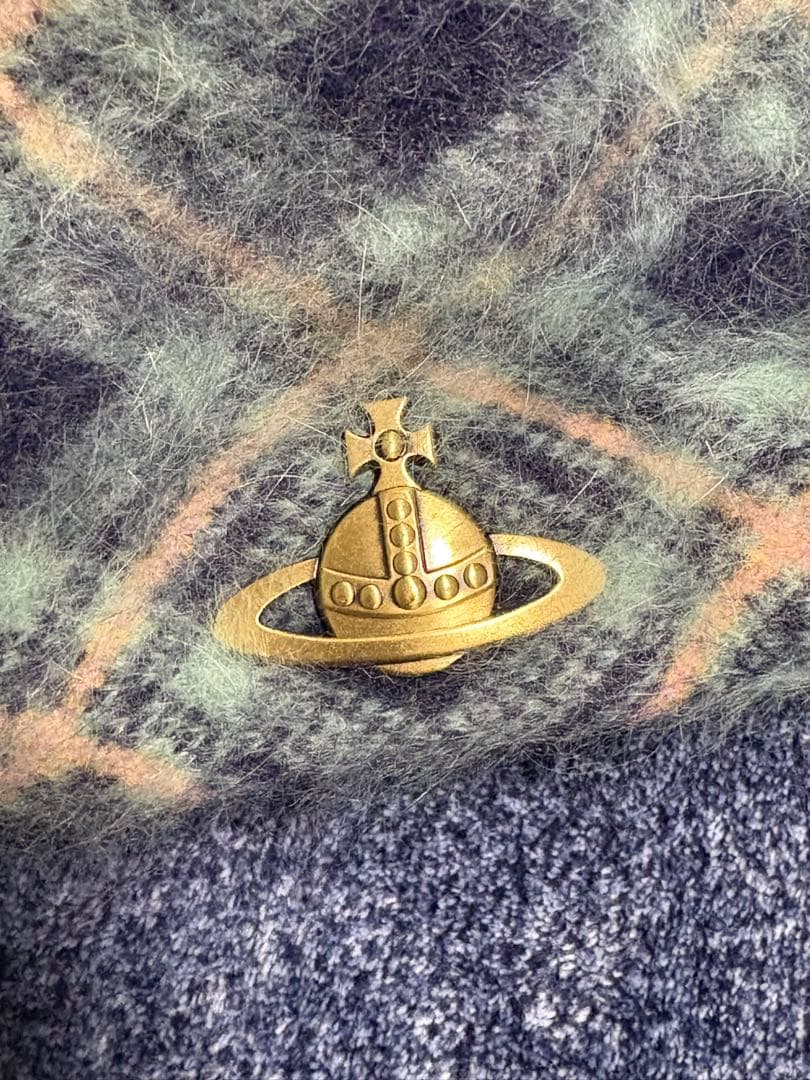 Vivienne Westwood チェック柄　ベレー帽　アンゴラ　ヴィヴィアン