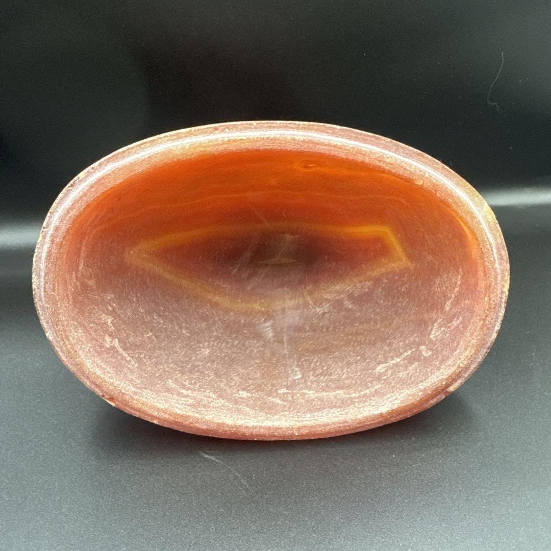 中国美術　置物　瑪瑙　メノウ　香炉 赤瑪瑙