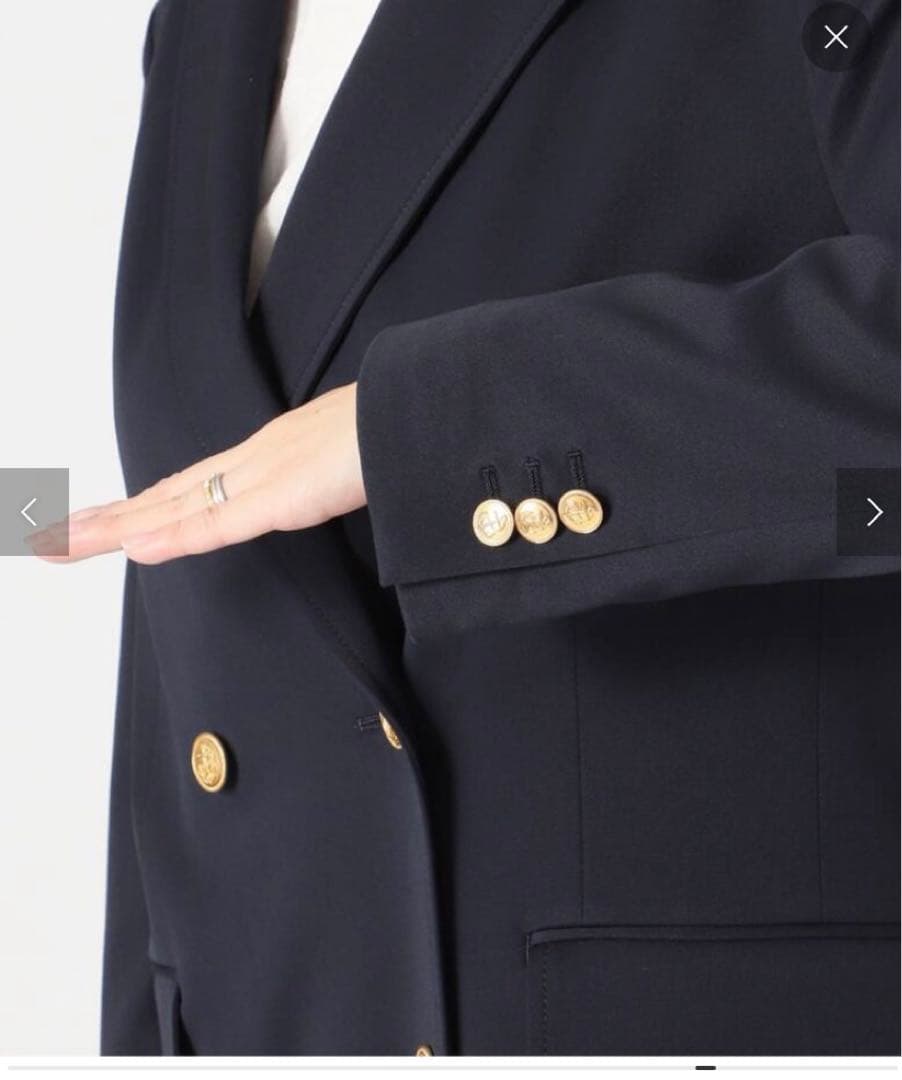 Spick & Span ドライツイルダブルブレストジャケット　36