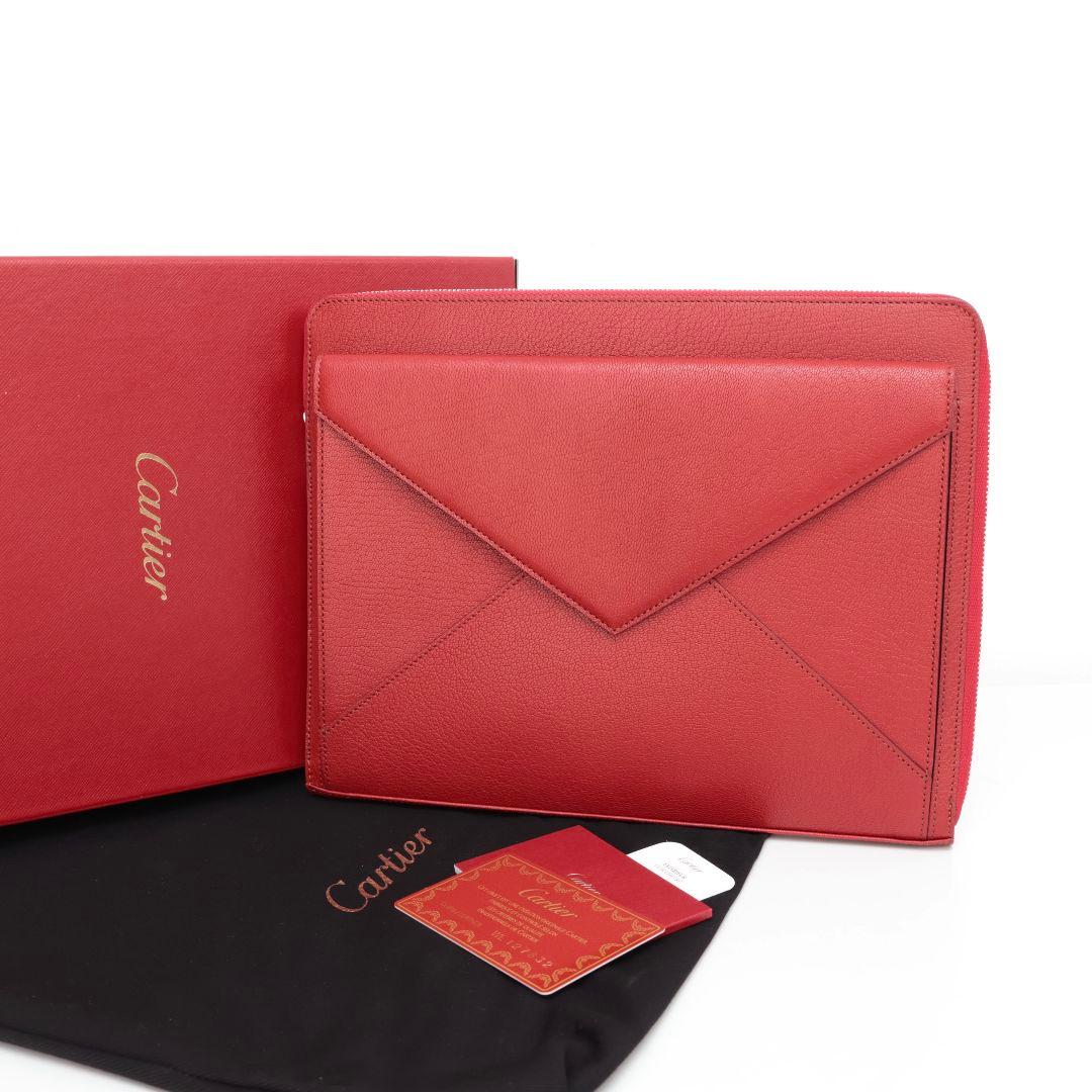 新品未使用 カルティエ Cartier レッド クラッチバッグ