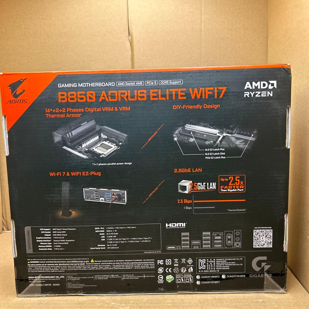 動作未確認 B850 AORUS ELITE WIFI7 マザーボード