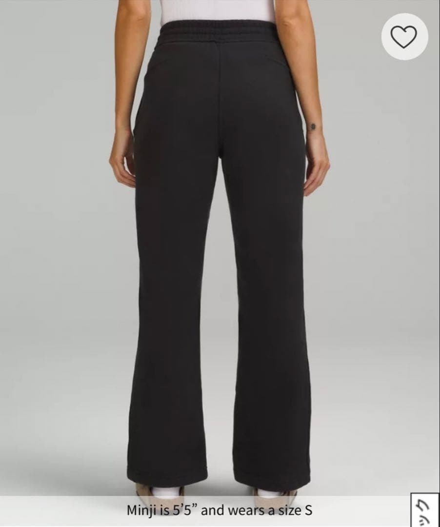 ルルレモン　ストレートパンツ　黒　L