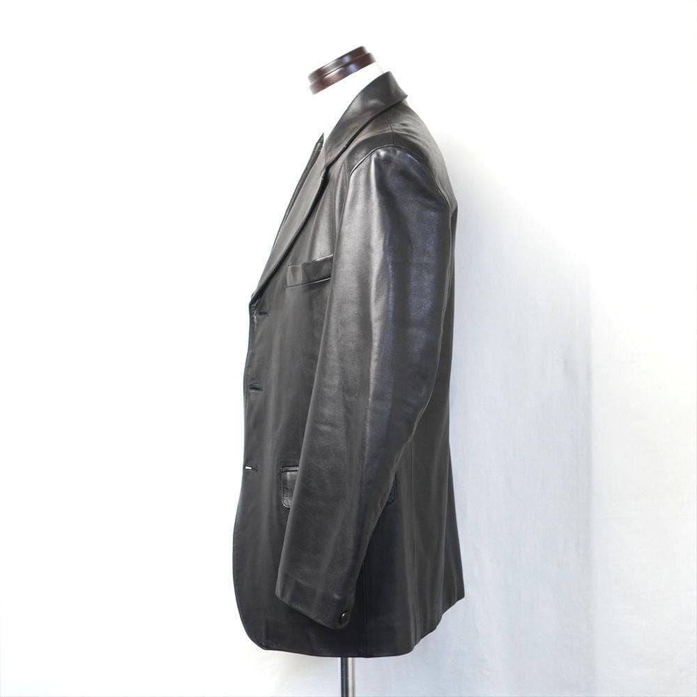 90s ビンテージ アニエスベー フランス製 極上革質 テーラードJKT