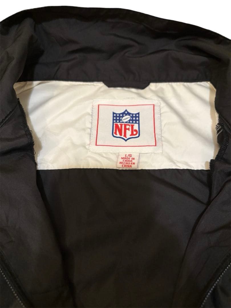 む*け様 レアヴィンテージRAIDERS薄手ナイロンウォームアップジャケットシュ