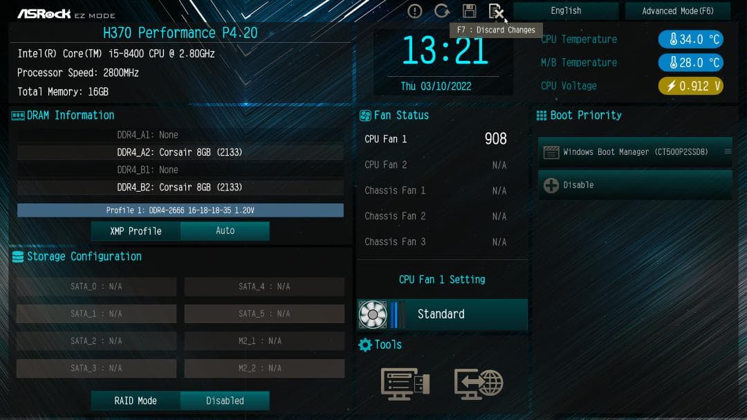 【5点セット】Core i5-8400+Asrock H370マザボ+メモリ他