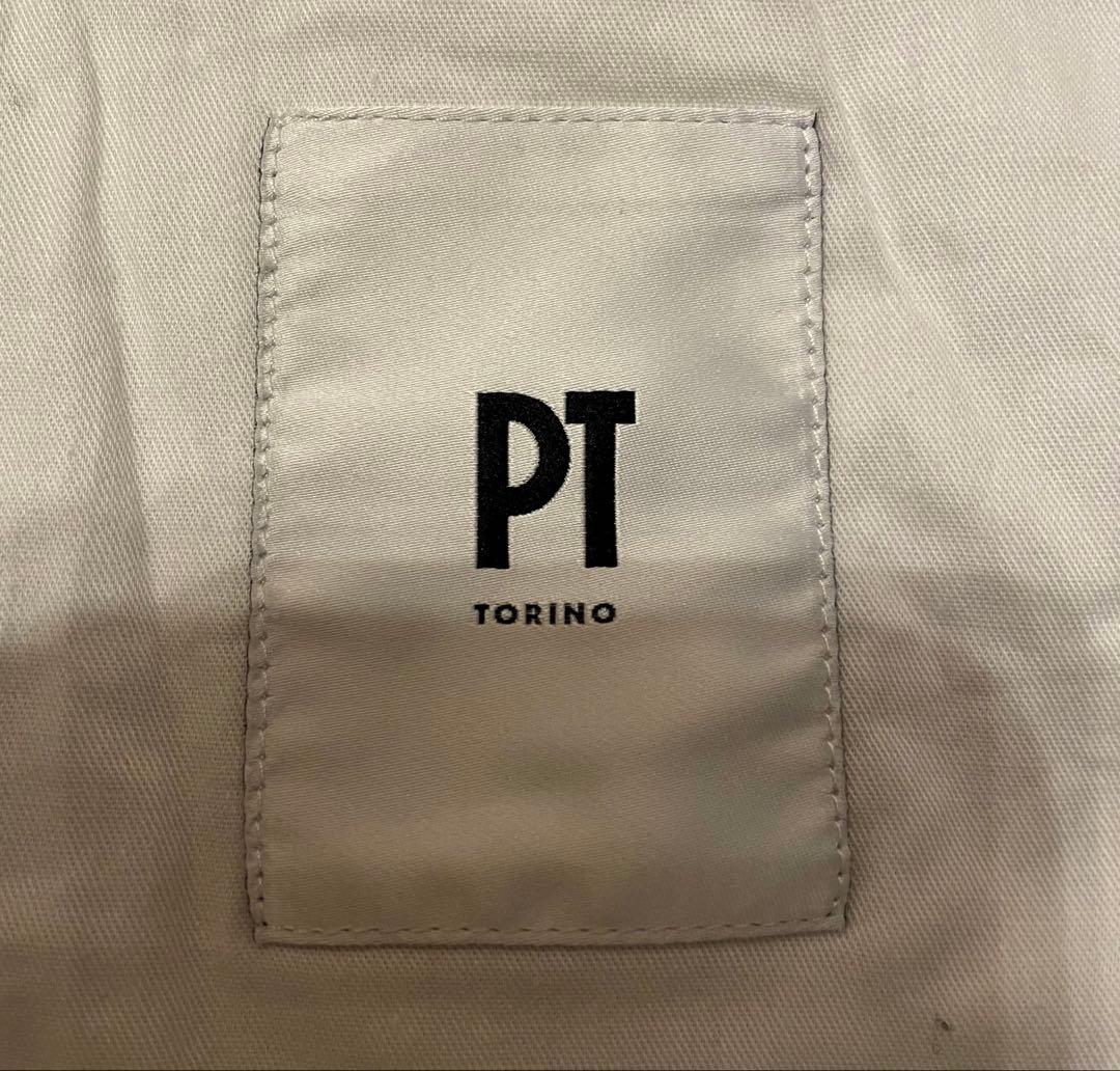 【美品】PT TORINO コットンスリムフィット スラックス ブラック