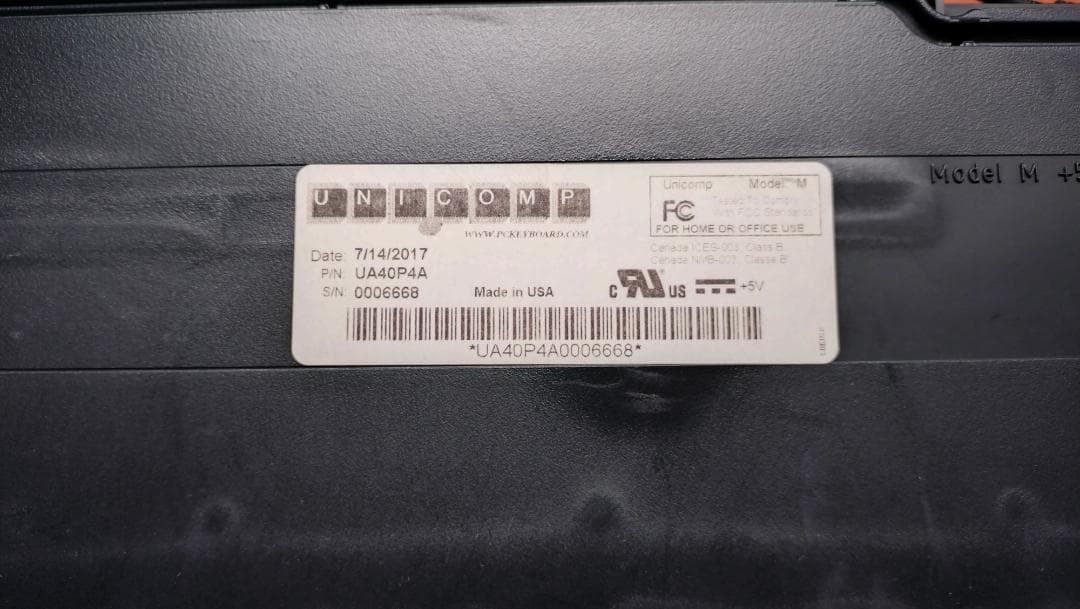 【全キー動作確認済美品／赤Esc】UNICOMP Model M UA40P4A