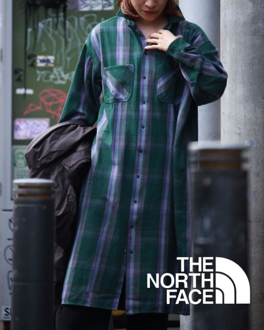 美品 THE NORTH FACE PURPLE LABEL チェックワンピース