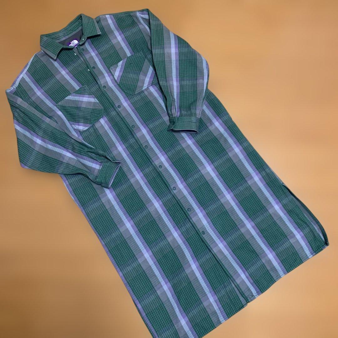 美品 THE NORTH FACE PURPLE LABEL チェックワンピース