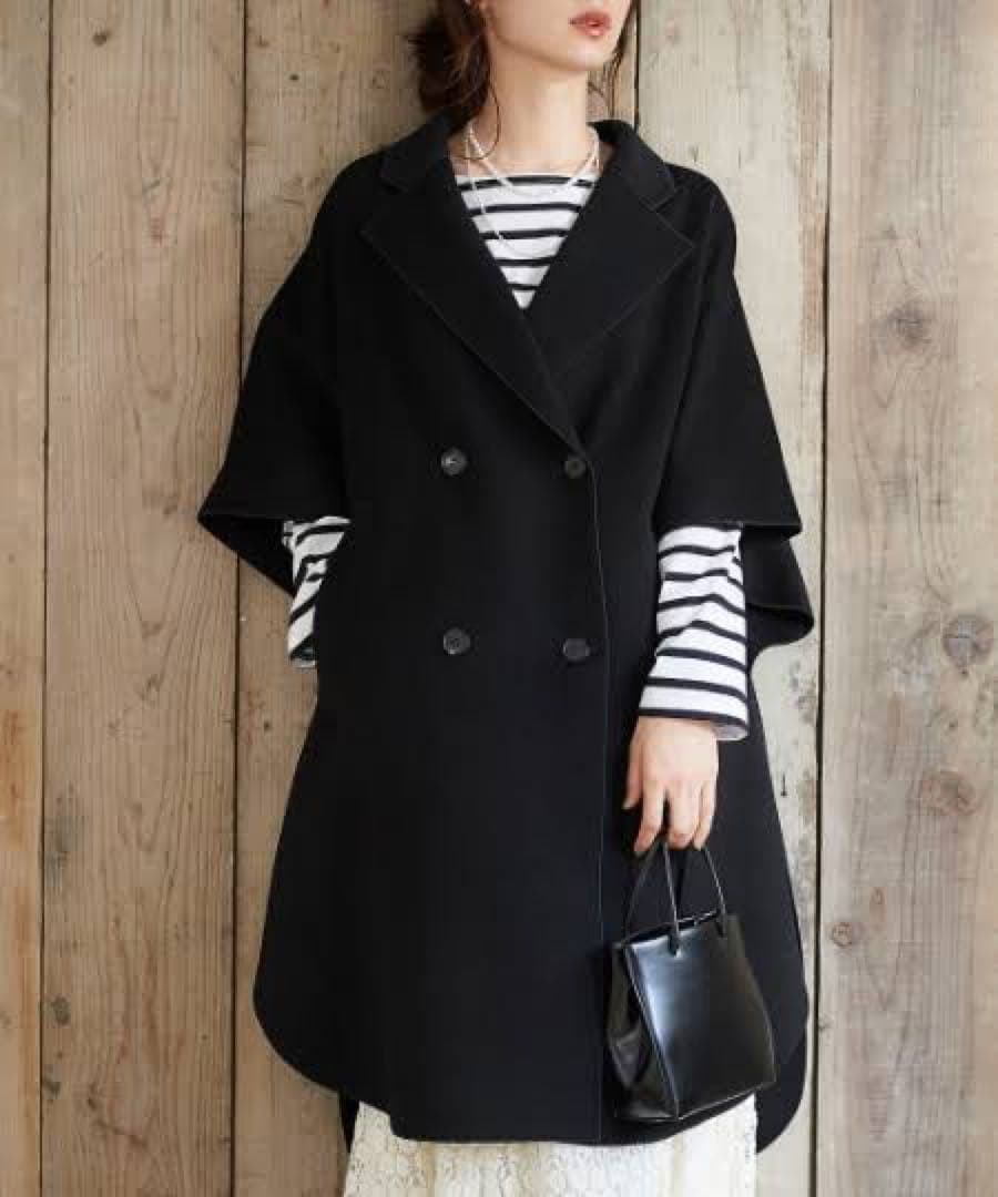 週末限定　vaneum クローク　テーラード　ポンチョ　コート