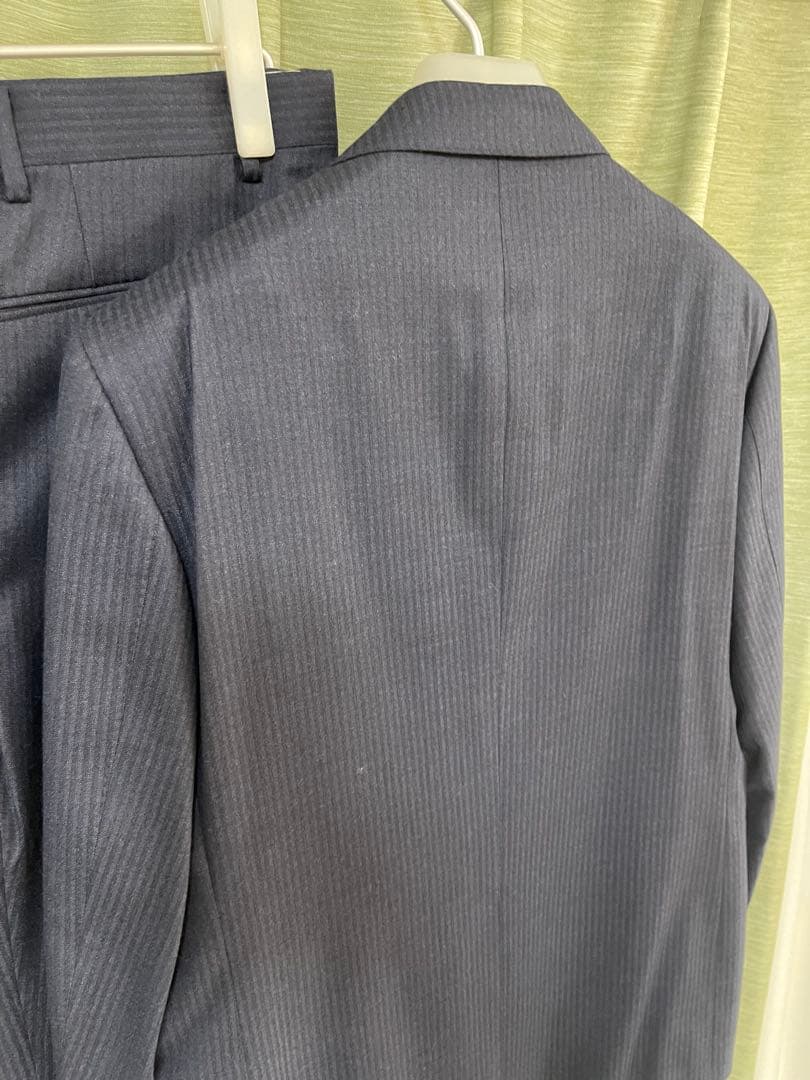 新品 DURBAN ダーバン 秋冬総裏 ウール スーツBB6 ストライプ 紺