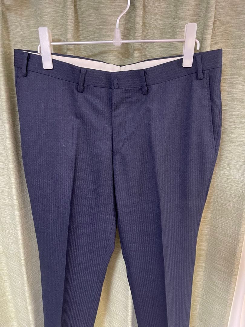 新品 DURBAN ダーバン 秋冬総裏 ウール スーツBB6 ストライプ 紺