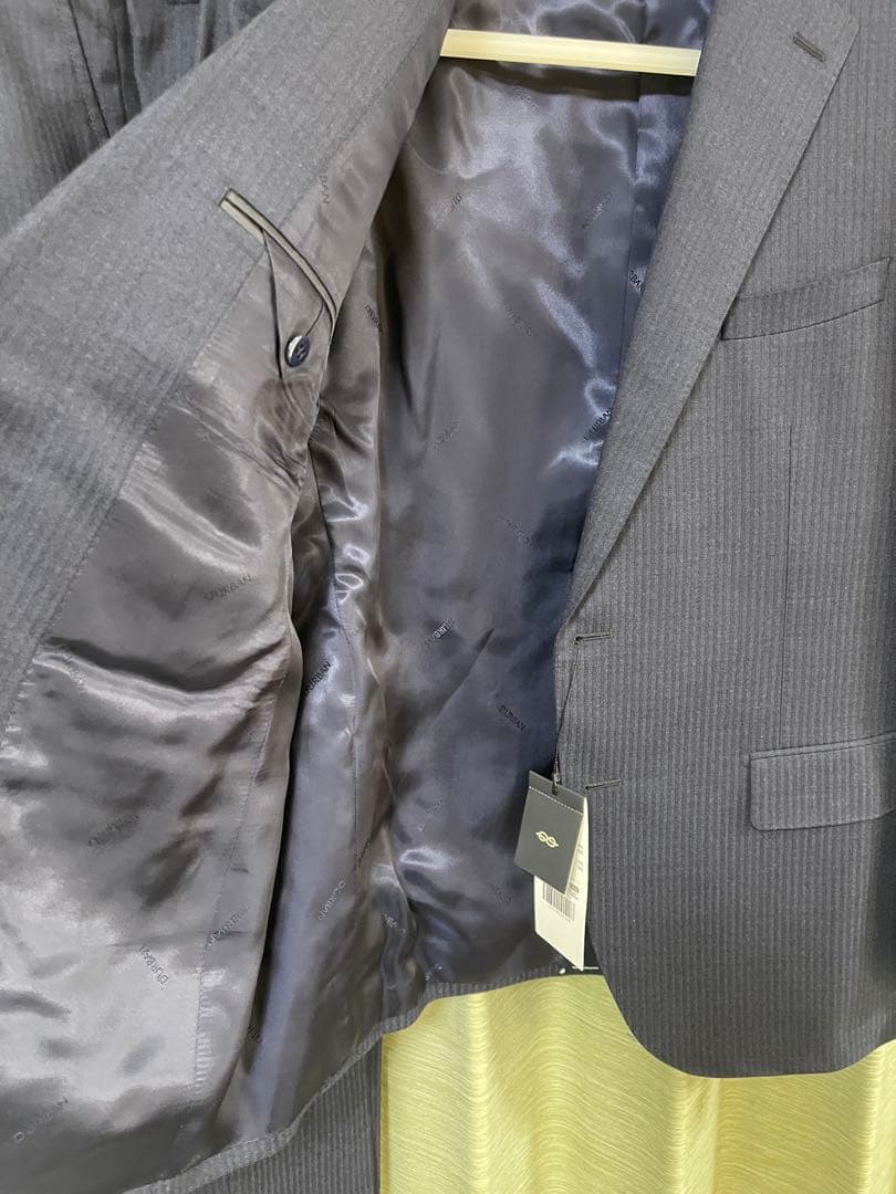 新品 DURBAN ダーバン 秋冬総裏 ウール スーツBB6 ストライプ 紺