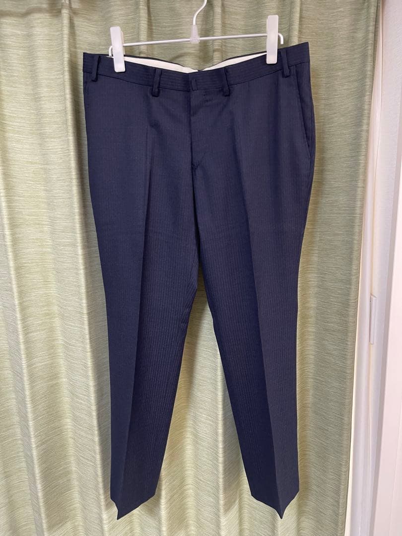 新品 DURBAN ダーバン 秋冬総裏 ウール スーツBB6 ストライプ 紺