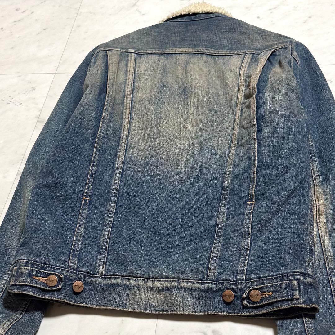 AKM × Wrangler デニムボアジャケット ダブルジップ コットン L