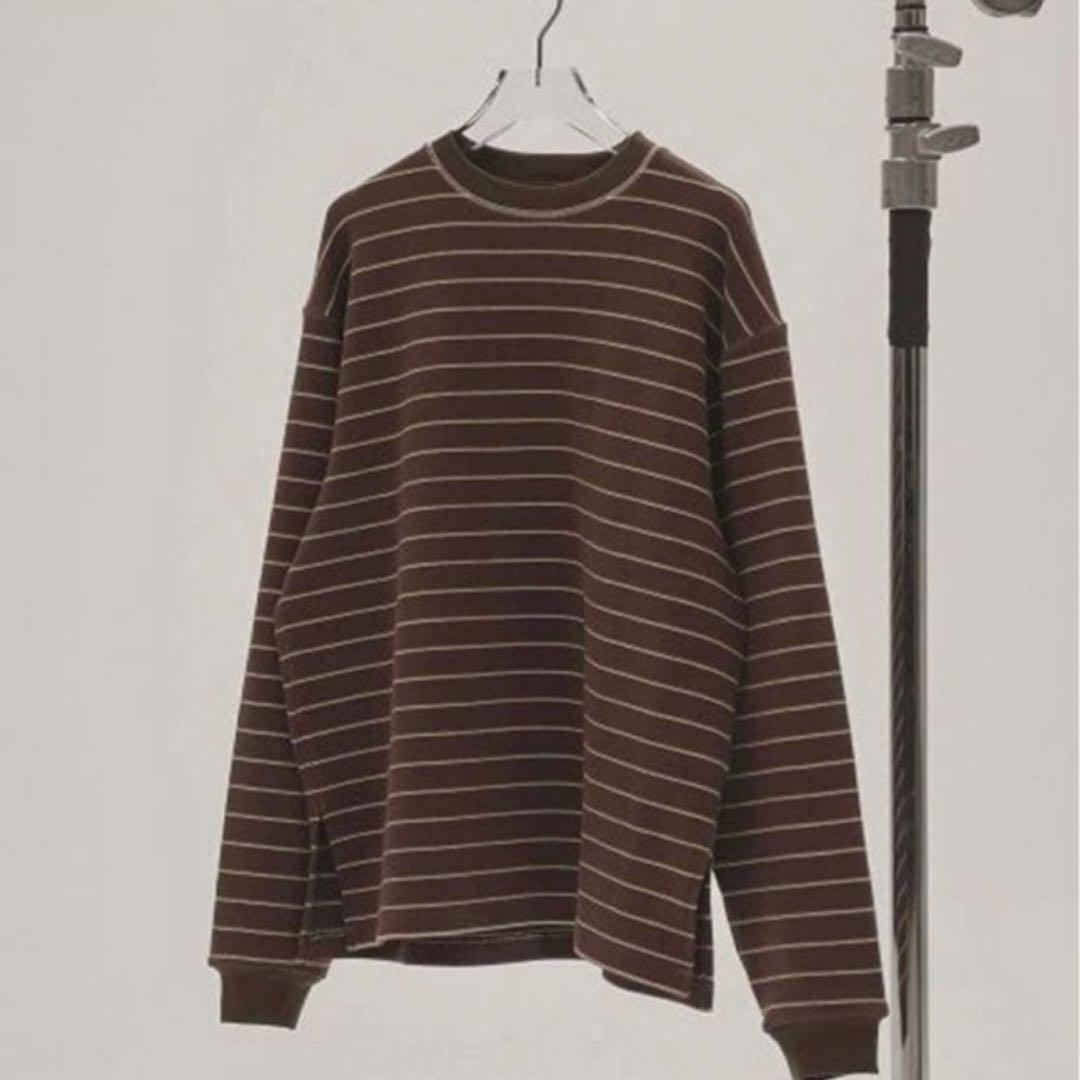 TODAYFUL Border Long T-shirts チョコ