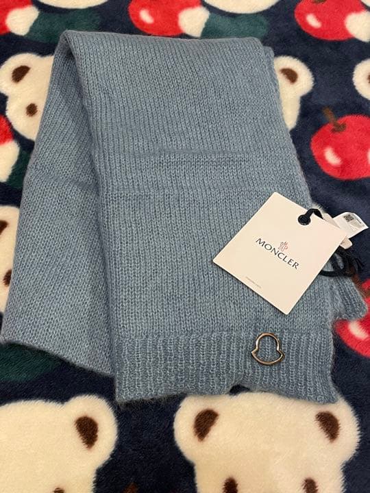 MONCLER モンクレール マフラー ショール　ブルー　新品未使用