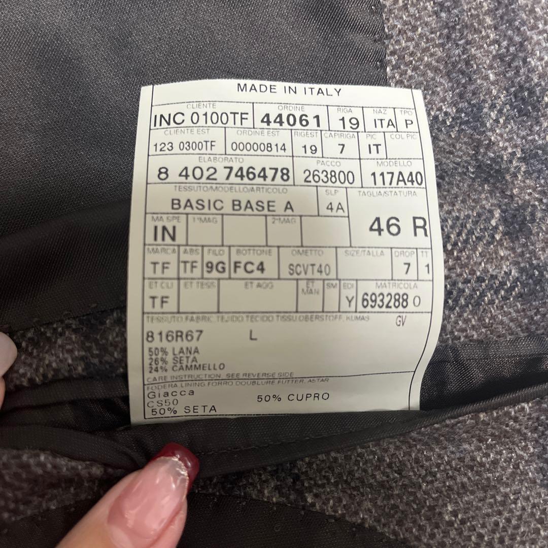 週末限定値下げ　TOM FORD チェック柄 テーラードジャケット