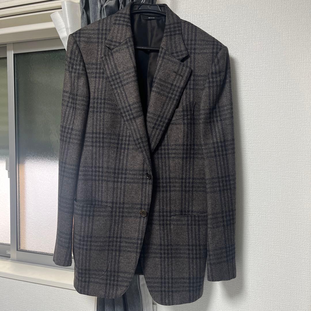 週末限定値下げ　TOM FORD チェック柄 テーラードジャケット