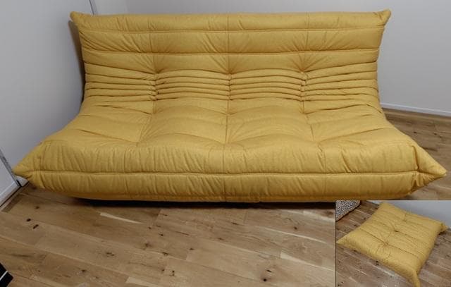 ★リーンロゼ　ロゼトーゴ3Pソファとパフ　50周年限定生地　 DENDEN★