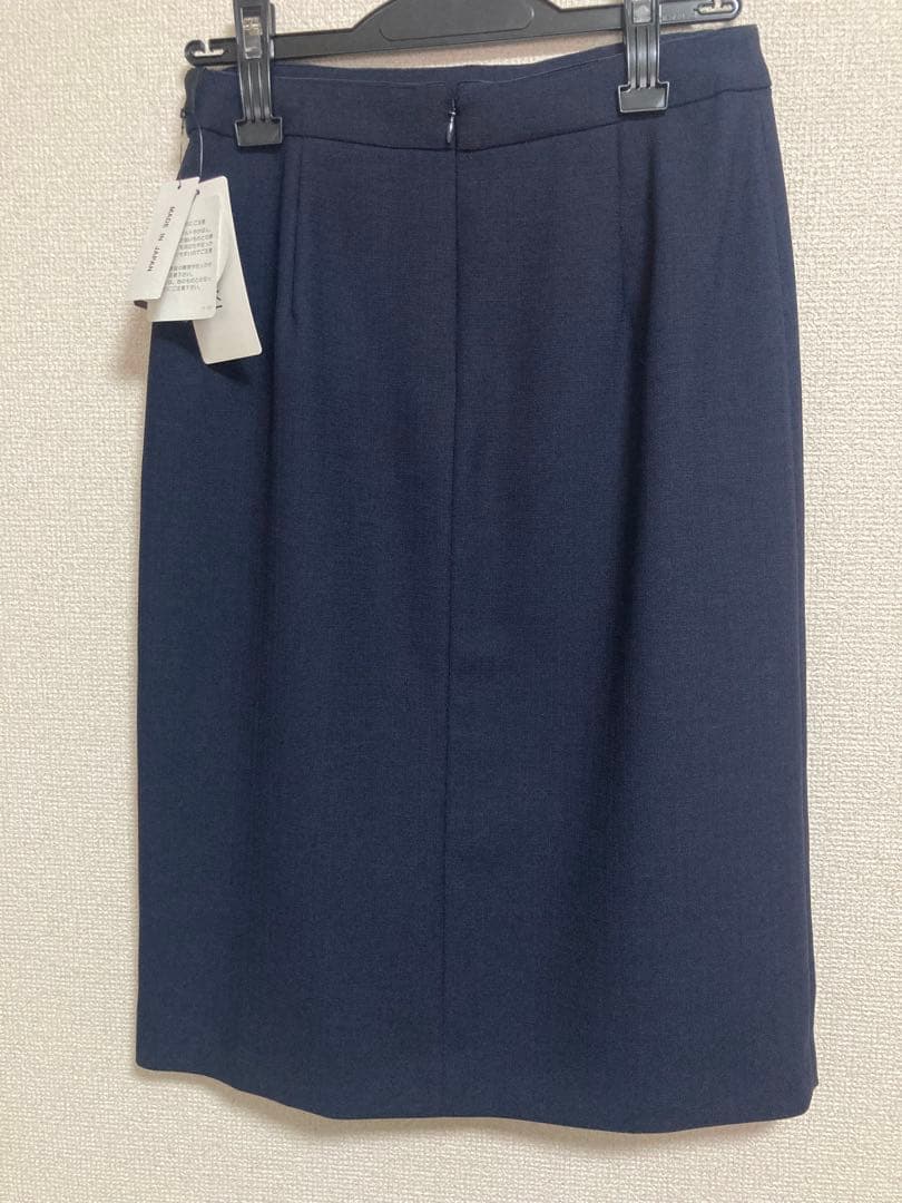 INDIVI 春秋素材スーツ　セットアップ　ネイビー