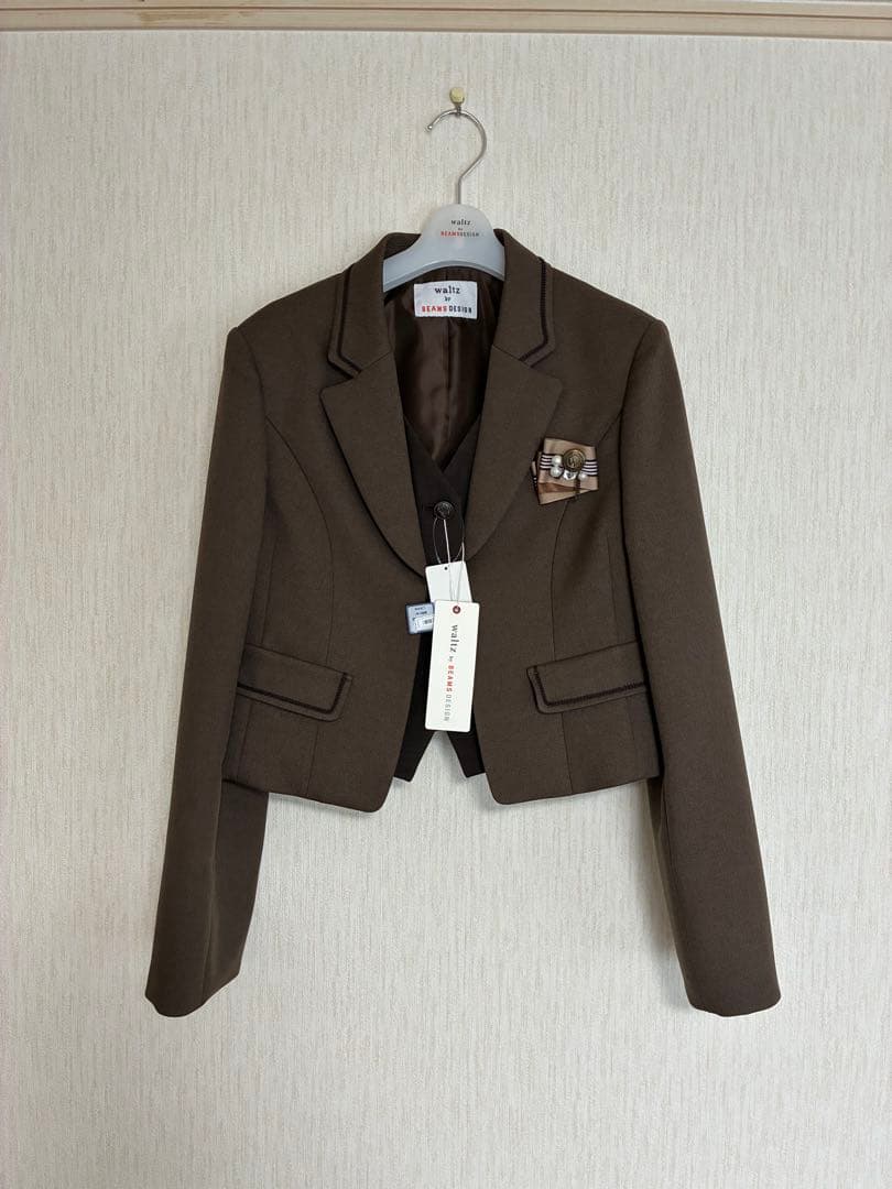 新品　BEAMS　卒服　卒業式　165　フォーマル　ワンピース　セット　ブラウン