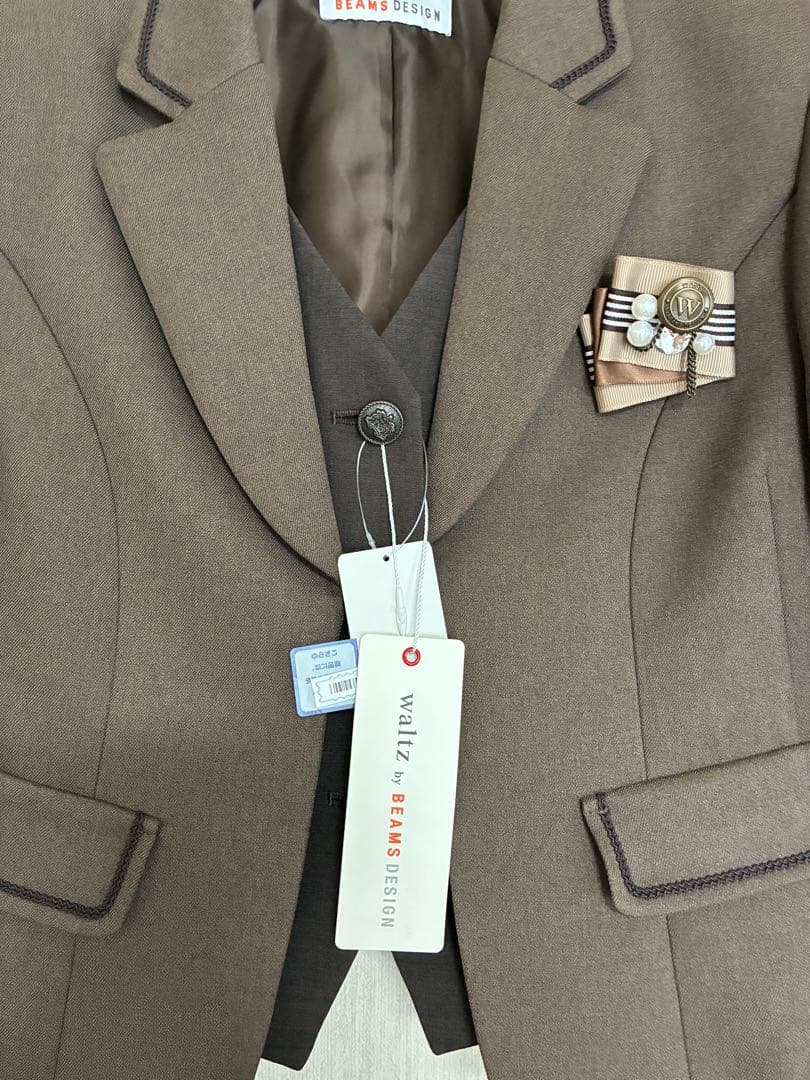 新品　BEAMS　卒服　卒業式　165　フォーマル　ワンピース　セット　ブラウン