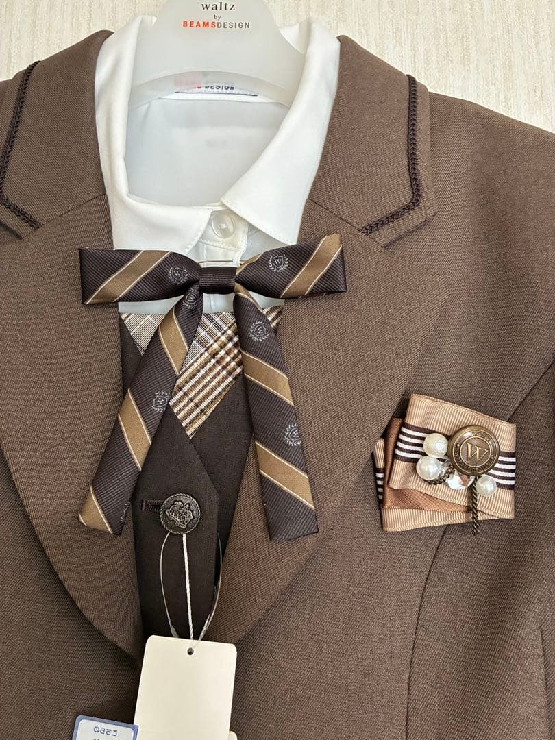新品　BEAMS　卒服　卒業式　165　フォーマル　ワンピース　セット　ブラウン