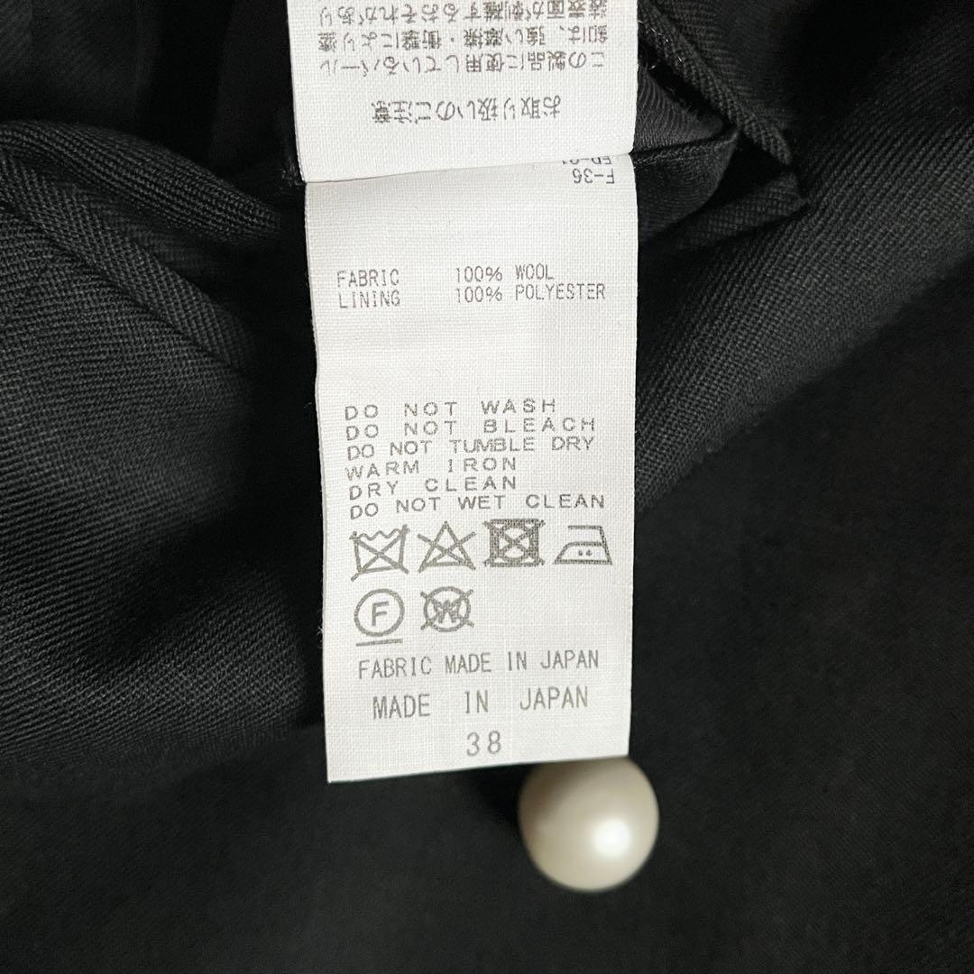 CINOH チノ BLACK FORMAL ノーカラージャケット パールボタン