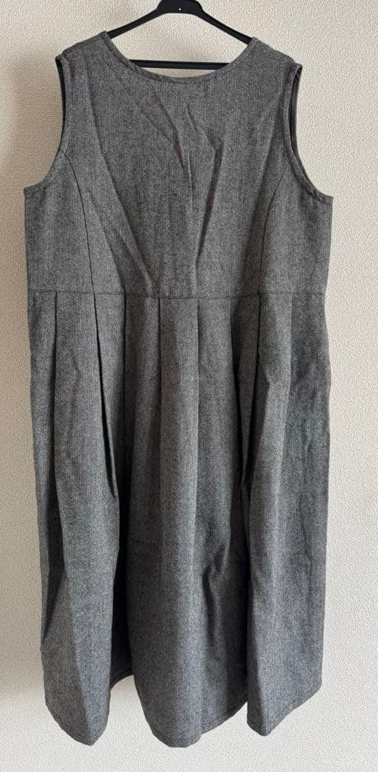 nest robeウールヘリンボン2wayワンピースジャンパースカートカシミヤ混