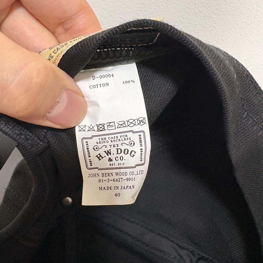 H.W.DOC & CO. ブラックキャップ　40 コットン BLK