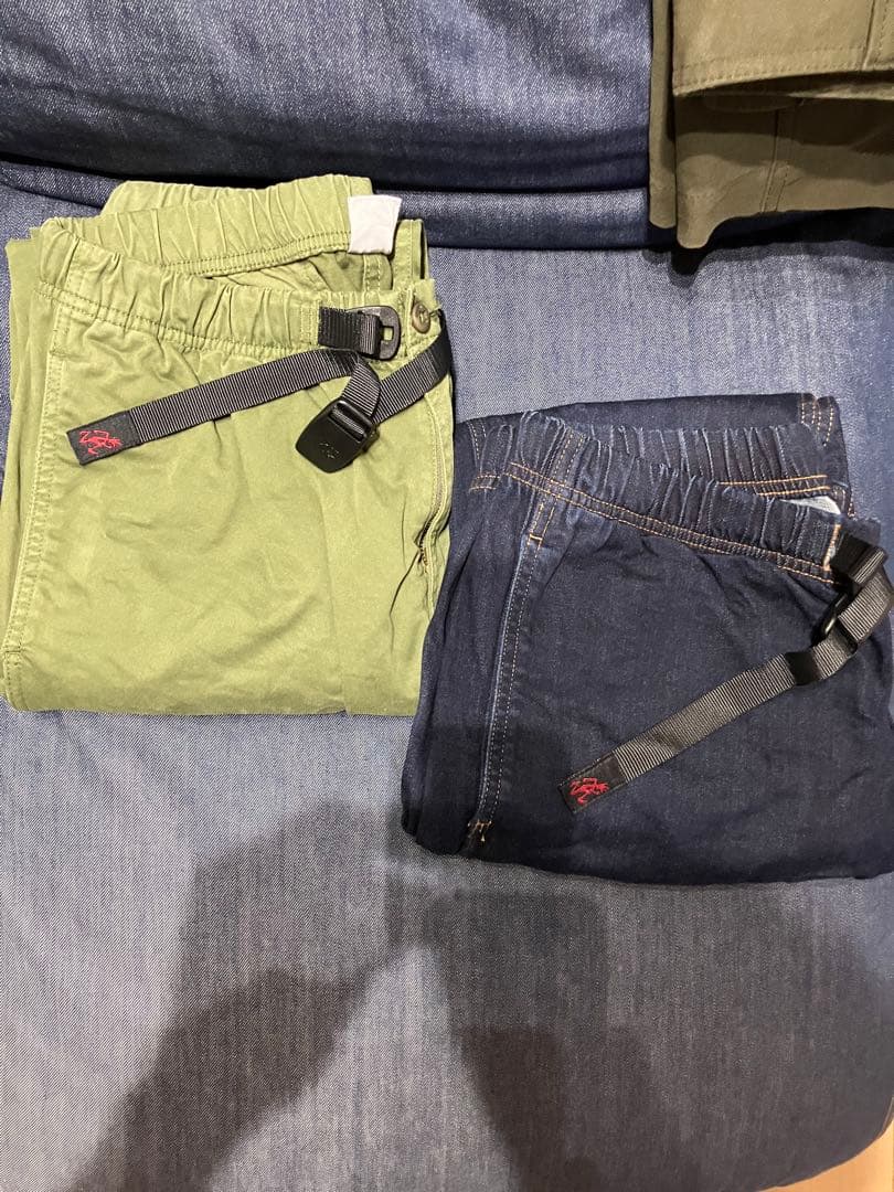 グラミチ　パンツ2本セット　オリーブ デニム