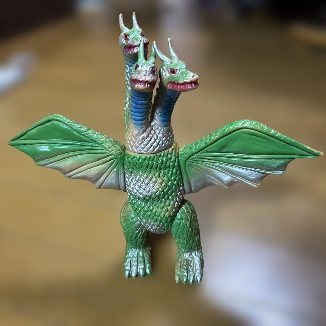 昭和レトロ 当時物 ブルマァク キングギドラ ソフビ