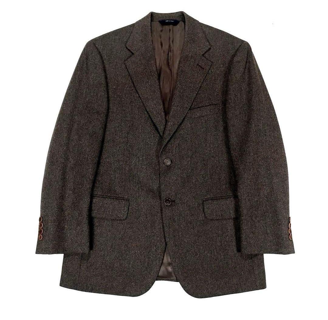 美品 ブルックスブラザーズ ツイードウール テーラードジャケット ブラウン
