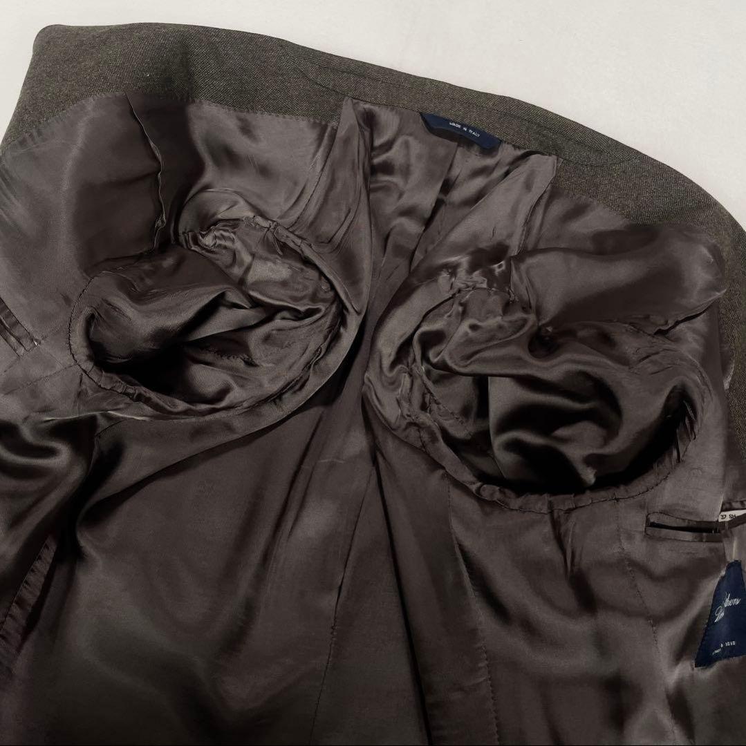 美品 ブルックスブラザーズ ツイードウール テーラードジャケット ブラウン