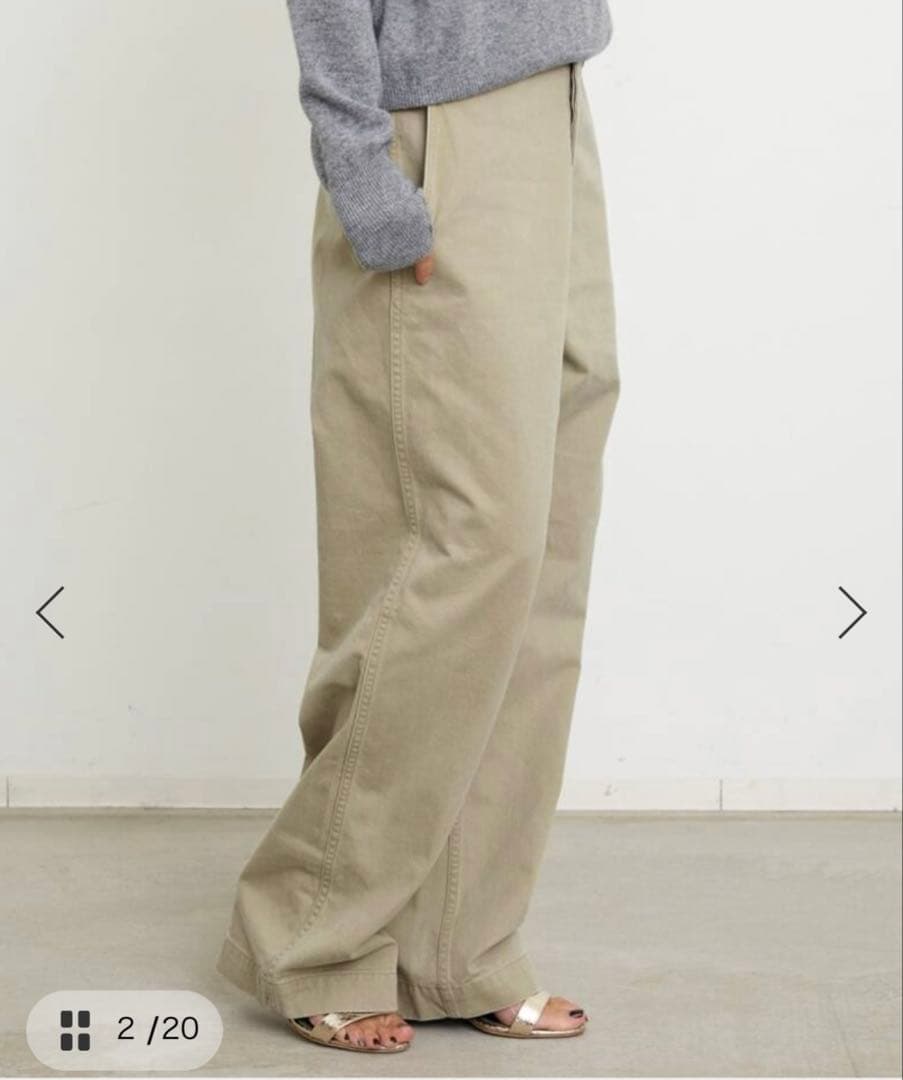 クチュールドアダムCOUTURE D'ADAM ベージュ チノパン 38
