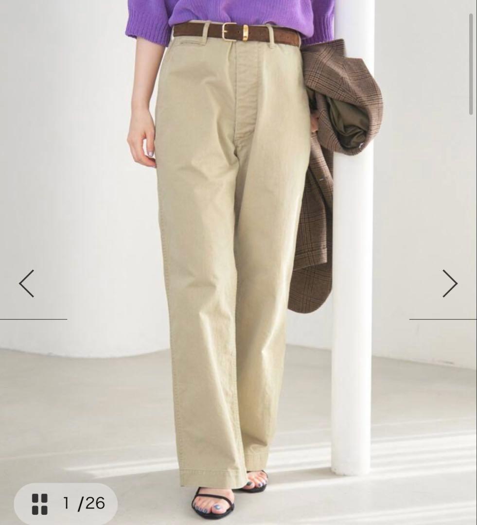 クチュールドアダムCOUTURE D'ADAM ベージュ チノパン 38