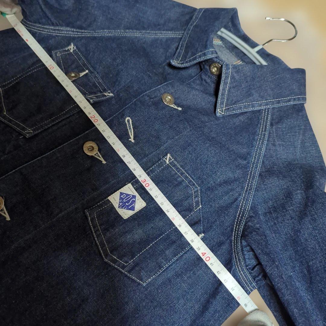 POST OVERALLS カバーオール S ポストオーバーオールズ デニム