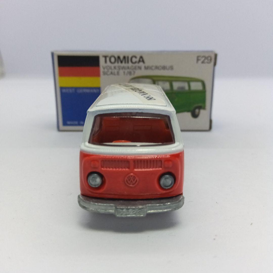 丸栄特注トミカ 名古屋オリンピック88 フォルクスワーゲンマイクロバス 赤☓白