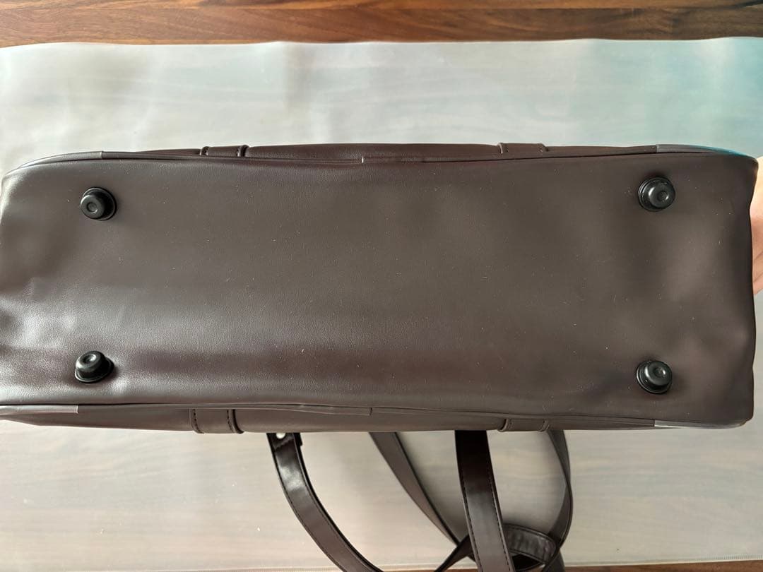 【美品】EASTBOYイーストボーイスクールバッグ　合皮　ブラウン　まる