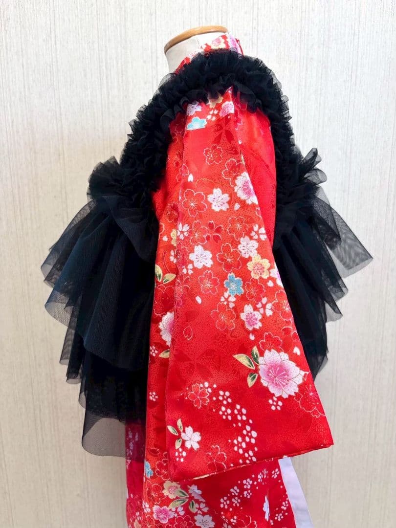 七五三　キッズ　3歳女の子　被布チュール