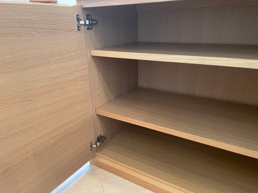 【美品】無印良品 木製キャビネット・木扉・オーク材【廃盤】