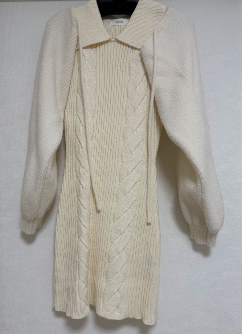 darich ショートボレロニットミニワンピース