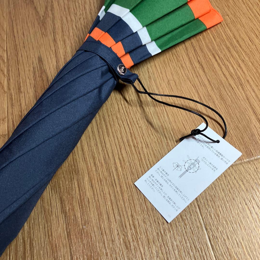 【未使用品】ポロラルフローレン ボーダー 長傘 ジャンプ式 耐風傘 ネイビー