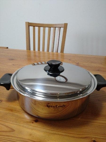 VitaCraft ステンレス両手鍋 蓋付き（まりん）
