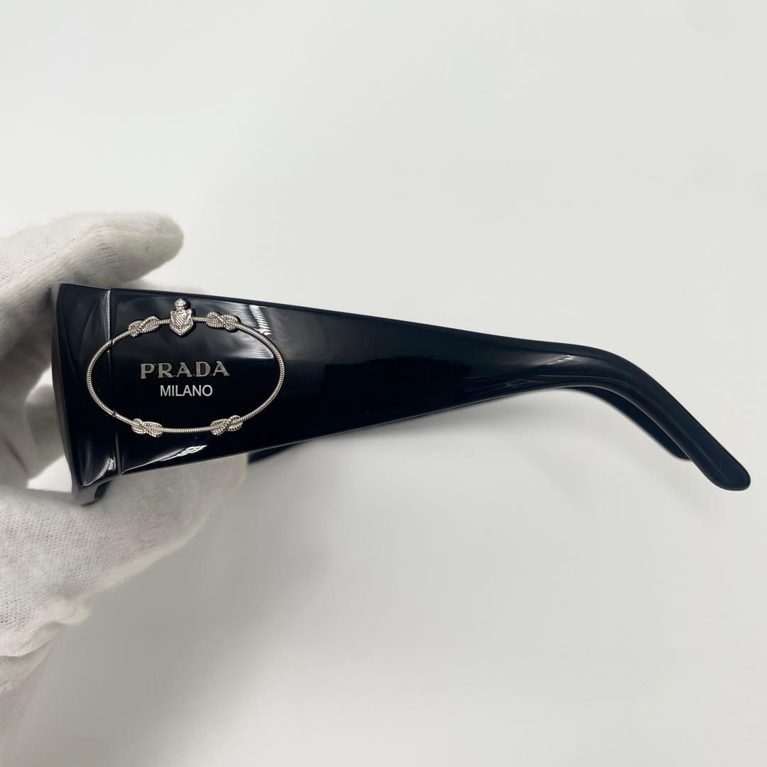 【✨未使用級 付属品完備】 プラダ サングラス メタルロゴ Y2K ブラック