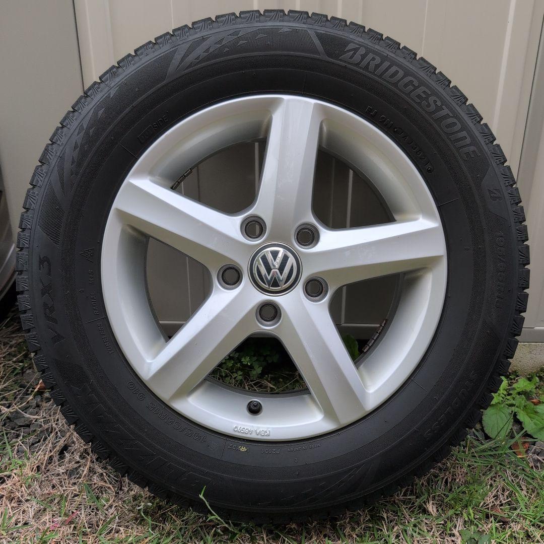 VW 純正ホイール Aspen 15インチ スタッドレス装着