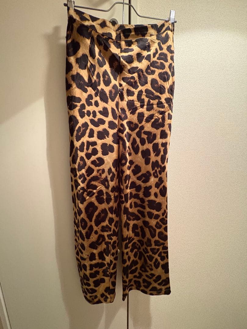 Sea Room Lynn レオパードサテンストレートパンツM