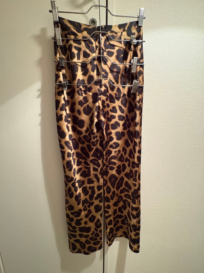 Sea Room Lynn レオパードサテンストレートパンツM